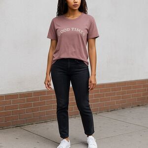 Lucky Brand Good Times Red Wash Tee T-shirt NWT